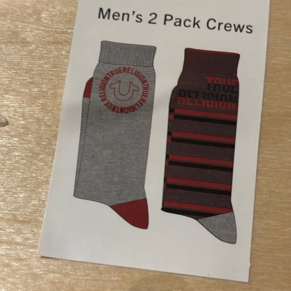 True Religion 2 Pack Crew Socks - Picture 4 of 6